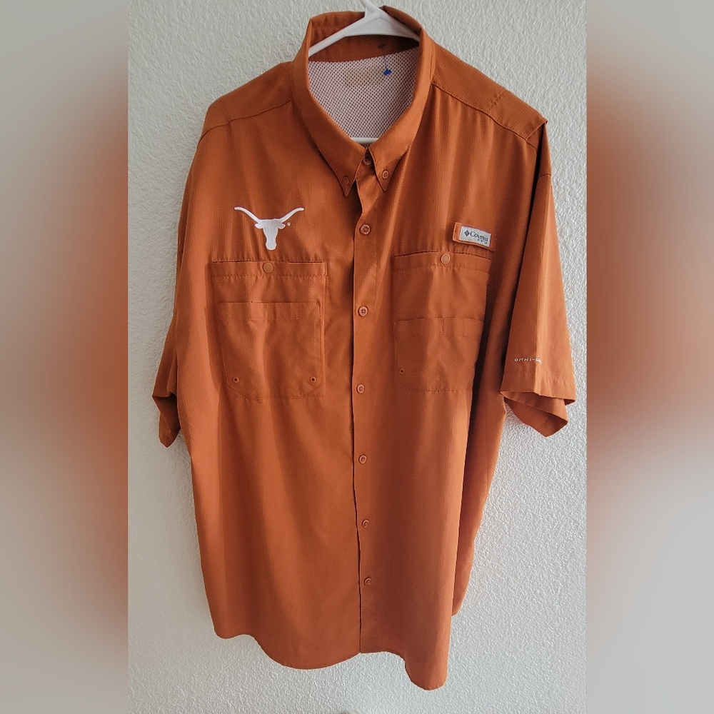 Men's Collegiate PFG Columbia Short Sleeve Shirt - Texas Longhorns